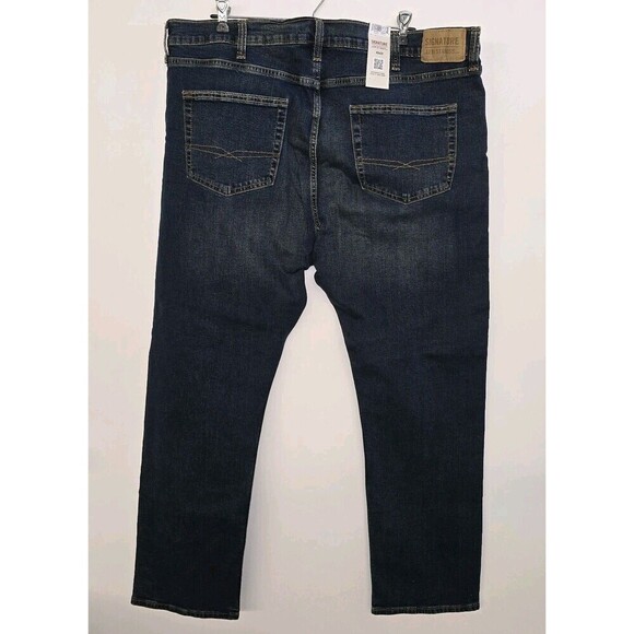 42x30 Dark Wash Signature by Levi Strauss & Co Men's Jeans (C46) - Picture 2 of 6